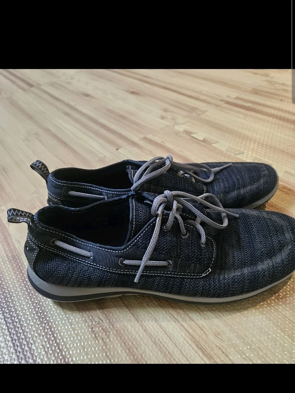 LL Bean Men's Summer Sneaker Boat Shoes Blue Knit Lace Up Size 11.5 M 503524